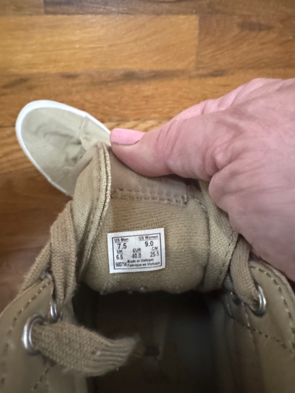 Van’s Tan High-Top Canvas Sneakers - Picture 2 of 7